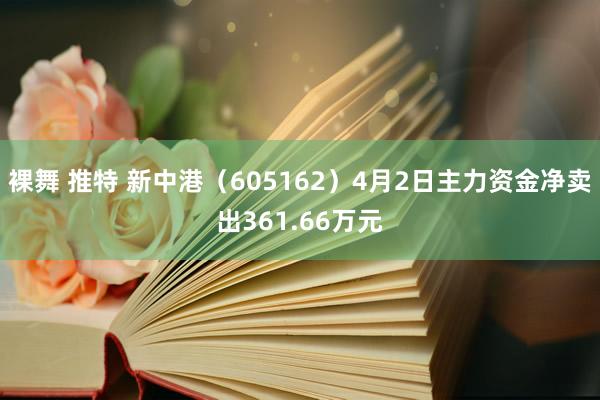 裸舞 推特 新中港（605162）4月2日主力资金净卖出361.66万元